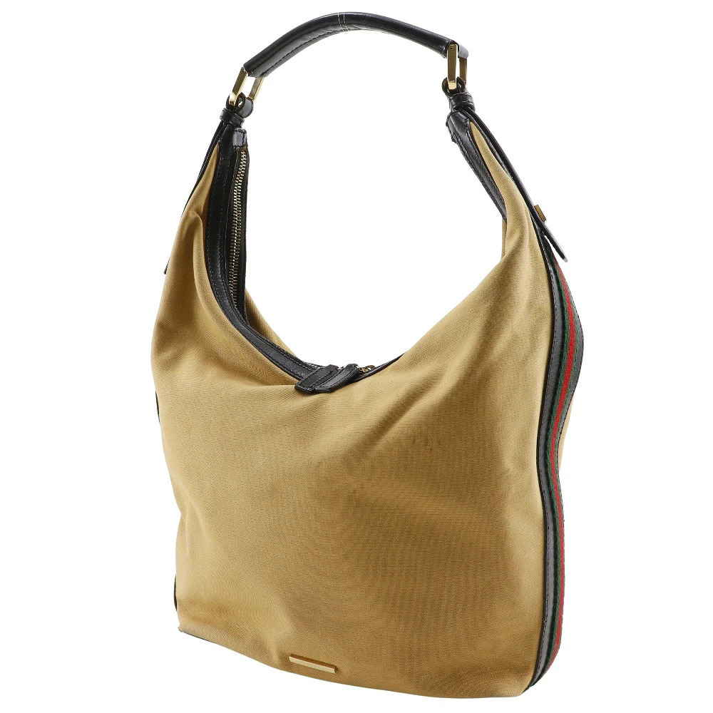 Gucci Sherry Bag Double Canvas Beige Shoulder Zipper